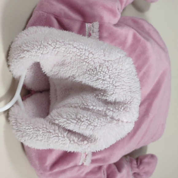 Protection System floral pink and white Lightweight sweater jacket with mittens - Picture 4 of 15